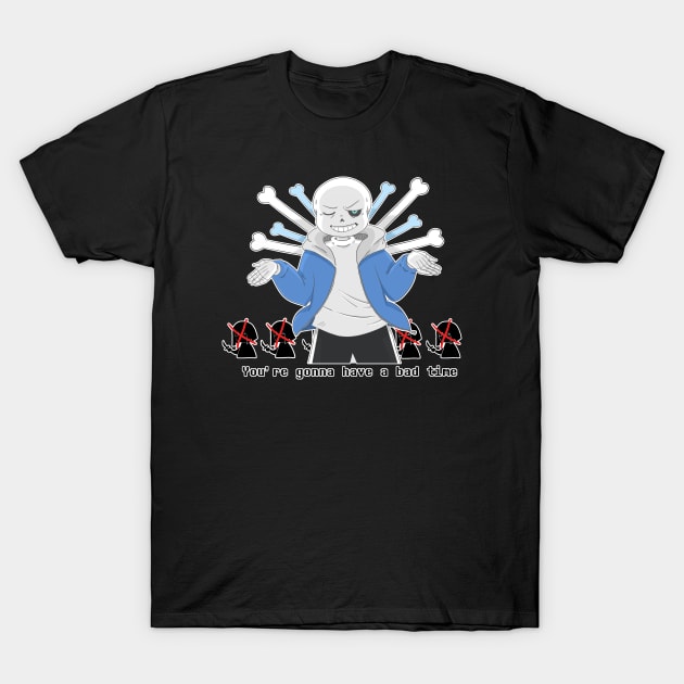 Undertale - Sans "You're Gonna Have A Bad Time" T-Shirt by theruins